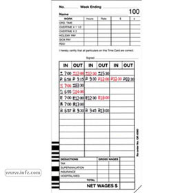 TIMEMASTER TM950 打咭鐘專用工咭 卡紙